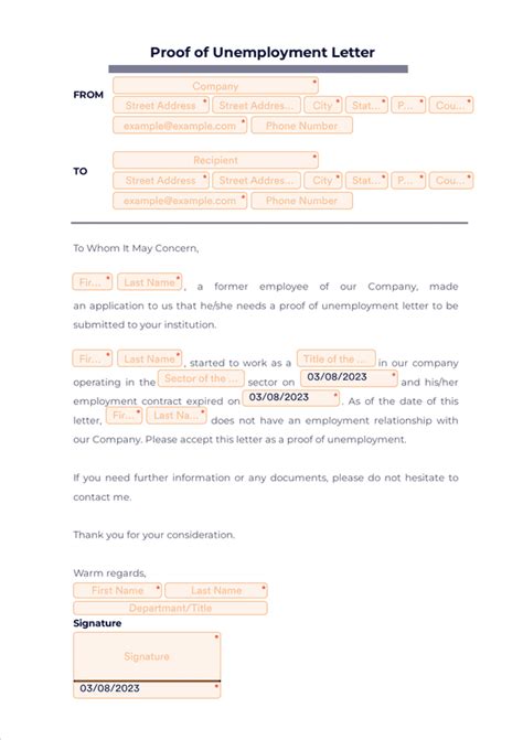 Proof Of Unemployment Letter Sample Manswikstromse Throughout Proof Of Unemployment Letter